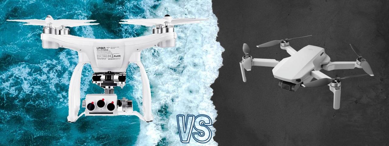 DJI Mavic Mini vs Upair 2 Ultrasonic 4K 3D Camera Drone Comparison