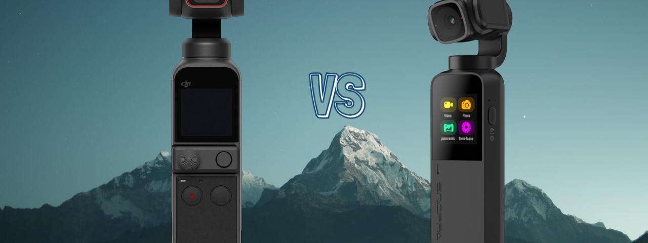 DJI Pocket 2 vs Snoppa Vmate Pocket Gimbal Action Camera Spec Comparison