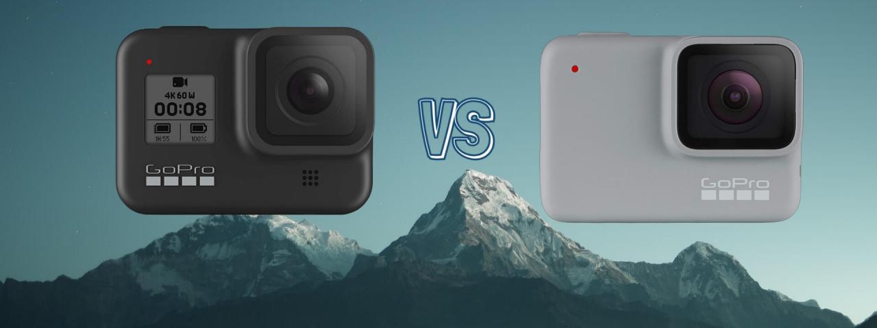 GoPro Hero 8 Black vs GoPro Hero 7 White Action Camera Comparison