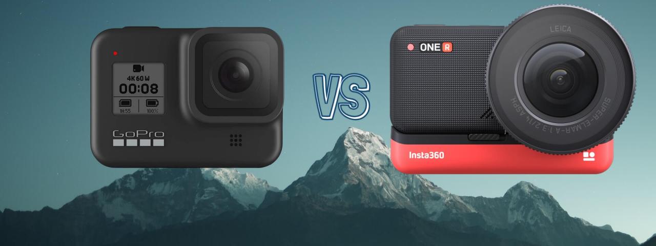 GoPro Hero 8 Black vs Insta 360 One R Action Camera Comparison