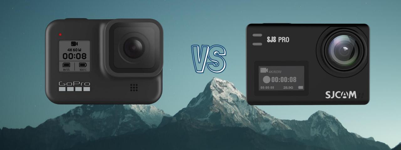 GoPro Hero 8 Black vs SJCam SJ8 Pro Action Camera Comparison
