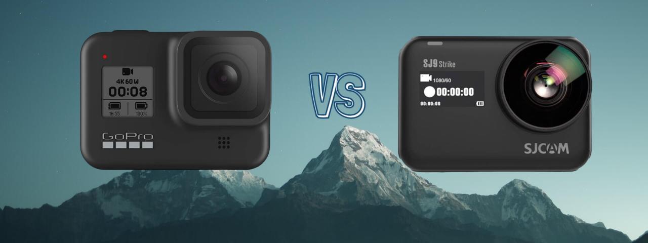 GoPro Hero 8 Black vs SJ9 Strike Action Camera Comparison