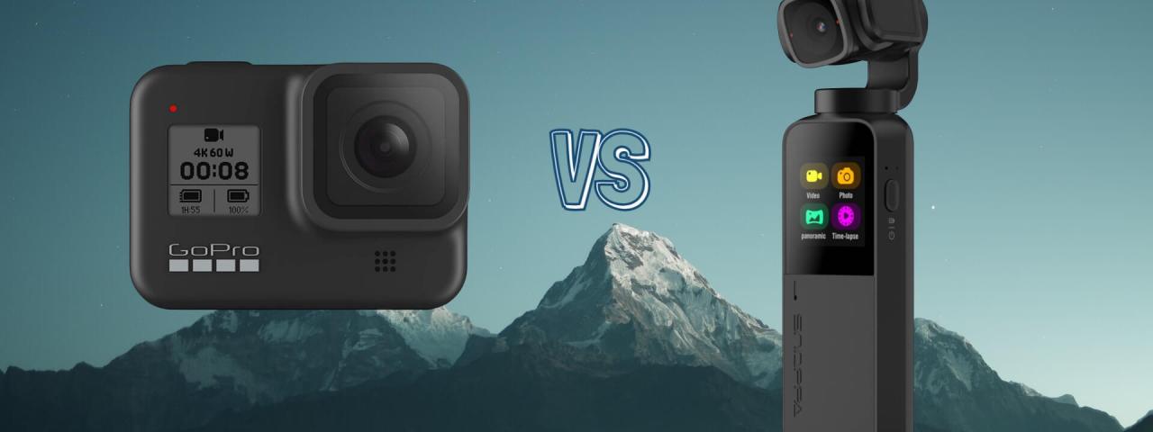 GoPro Hero 8 Black vs Snoppa Vmate Pocket Gimbal Action Camera Comparison