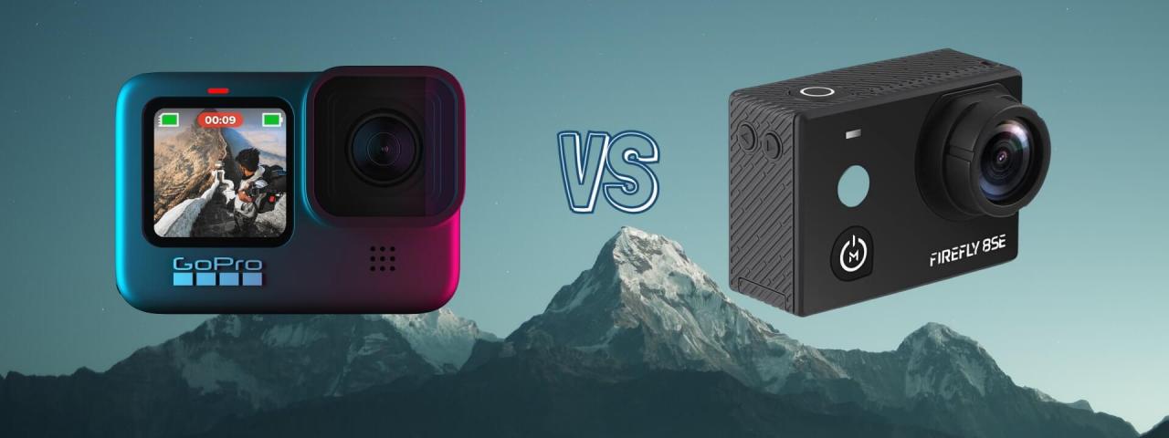 GoPro Hero 9 Black vs Hawkeye Firefly 8SE Action Camera Spec Comparison