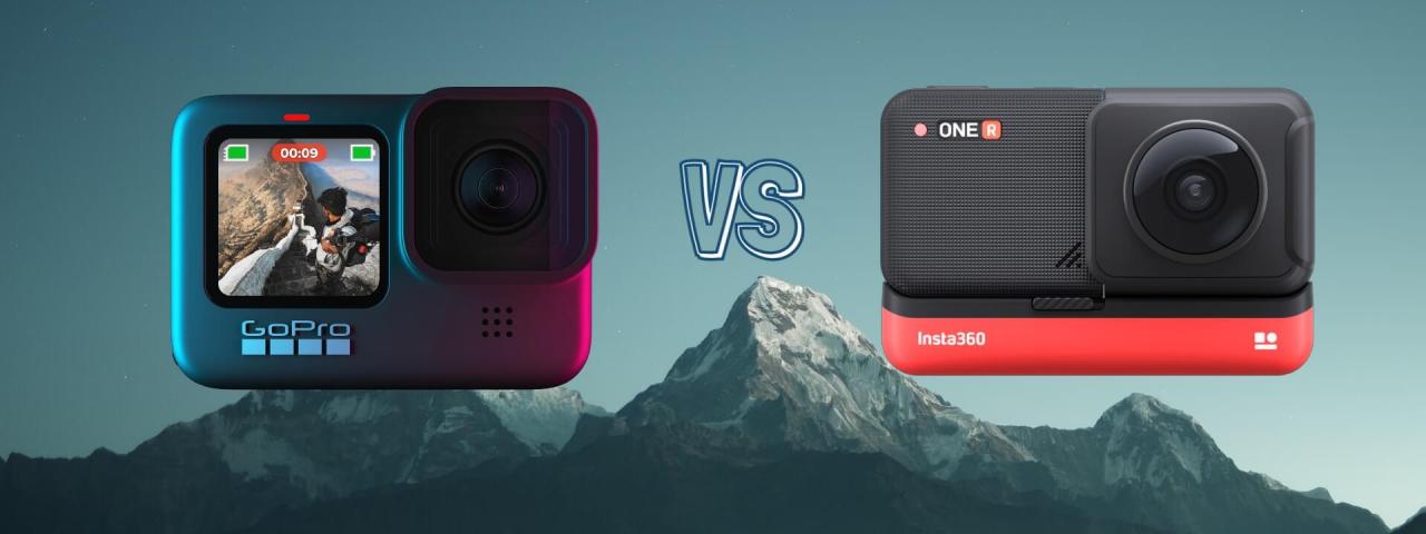 GoPro Hero 9 Black vs Insta360 One R Twin Edition Action Camera Spec Comparison