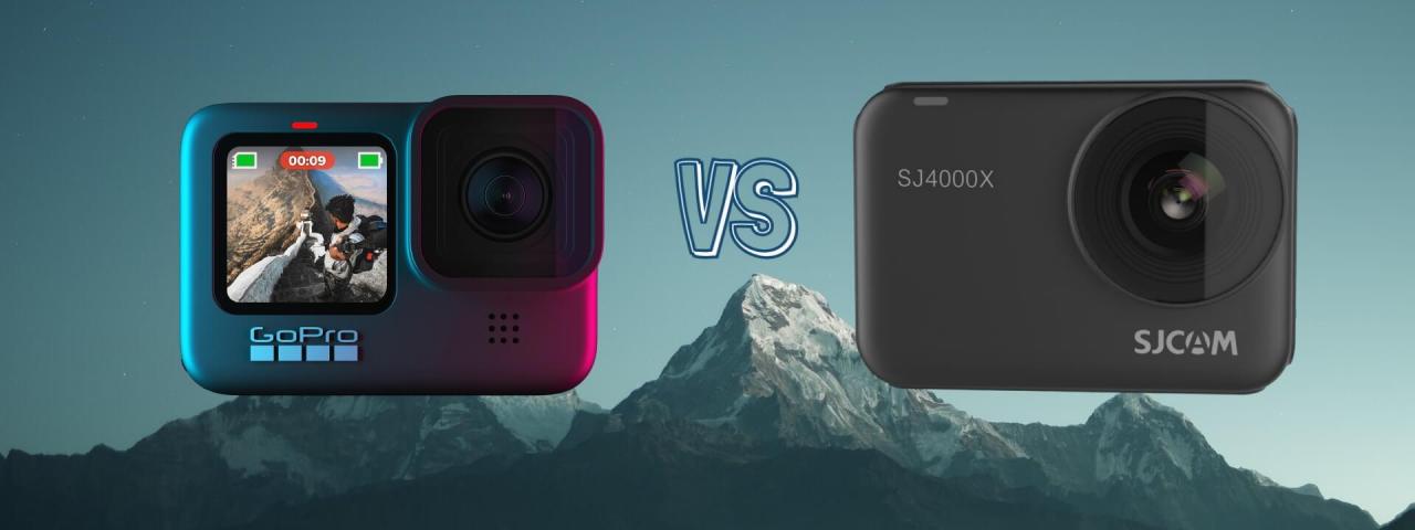 GoPro Hero 9 Black vs SJCam SJ4000X Action Camera Spec Comparison