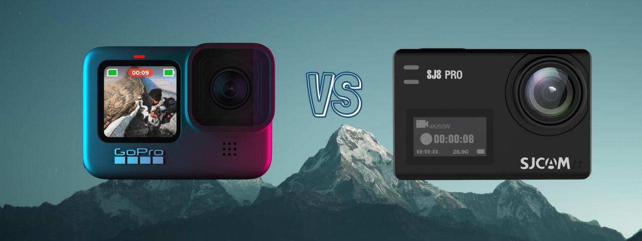 GoPro Hero 9 Black vs SJCam SJ8 Pro Action Camera Spec Comparison