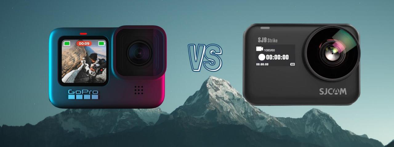 GoPro Hero 9 Black vs SJCam SJ9 Strike Action Camera Spec Comparison