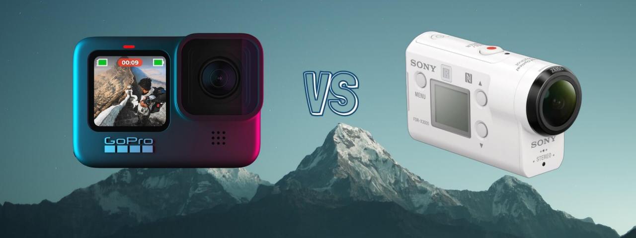 GoPro Hero 9 Black vs Sony FDR X3000 Action Camera Spec Comparison