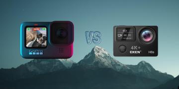 GoPro Hero 9 Black vs Eken H6S Action Camera Spec Comparison