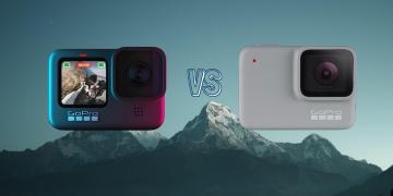 GoPro Hero 9 Black vs GoPro Hero 7 White Action Camera Spec Comparison